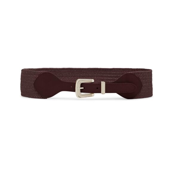 5667 Women\'s Raffia Stretch Pant Belt, Chocolate main image 4